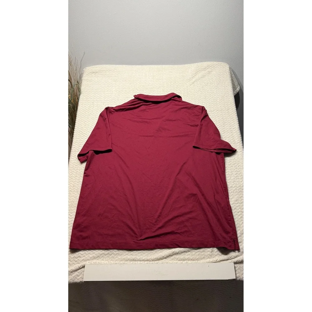 Nike Dri-FIT Polo Shirt Mens 4XL Tall Burgundy Maroon Short Sleeve Swoosh 4656